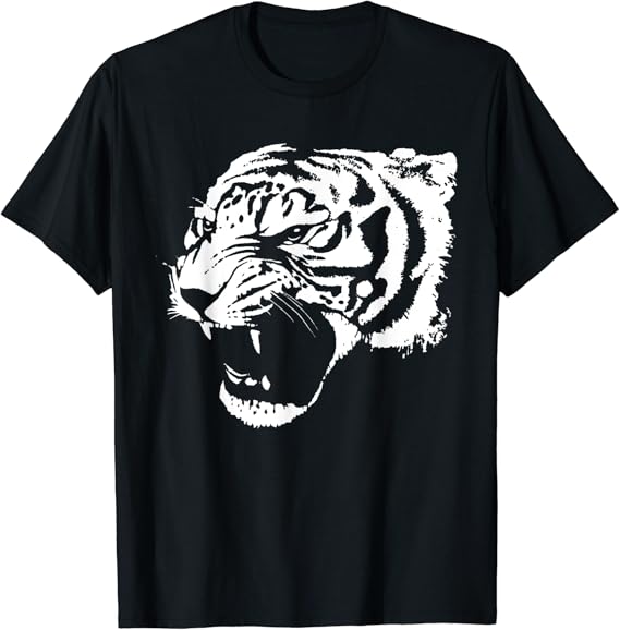 White Tiger Trendy Animal Print Tiger Costume TShirt Amazon.co.uk